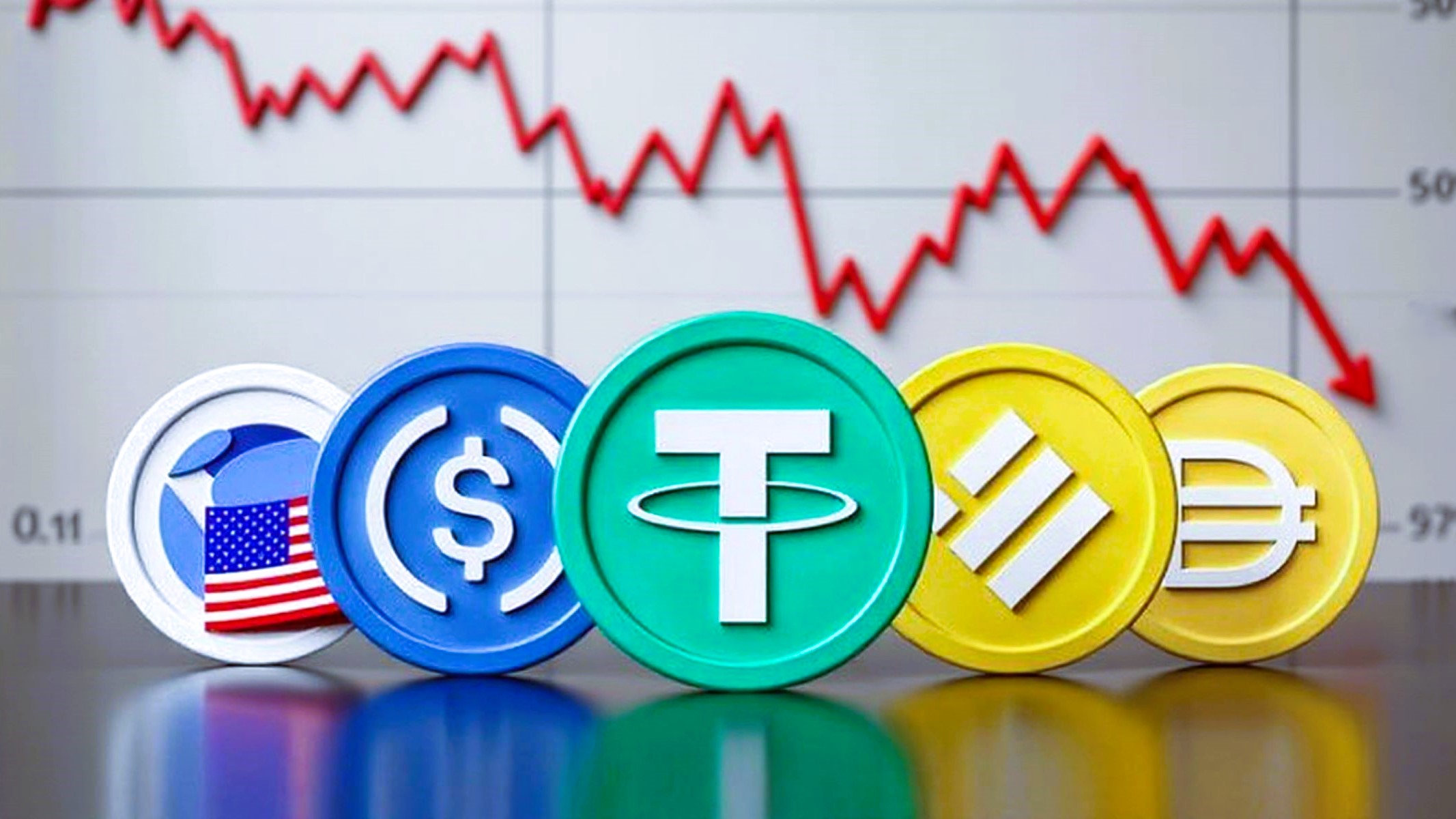 Converting volatile assets into stablecoins during downturns